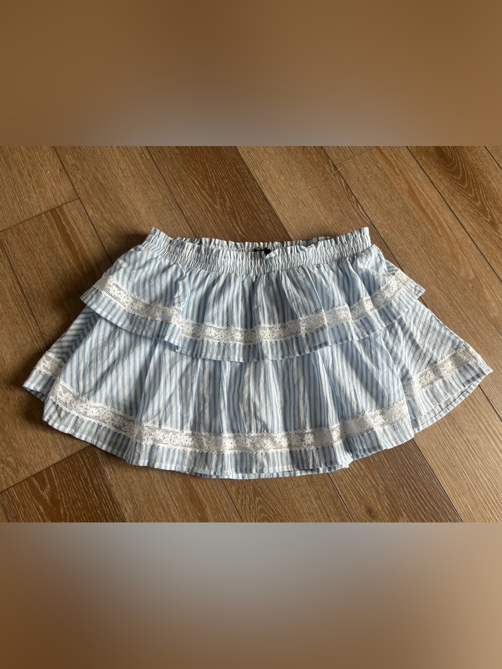 NWT wild fable frilly lace blue and white skirt size M cottagecore whimsy